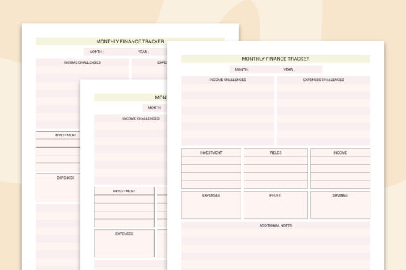 Download Monthly Finance Tracker Printable - Month Collection
