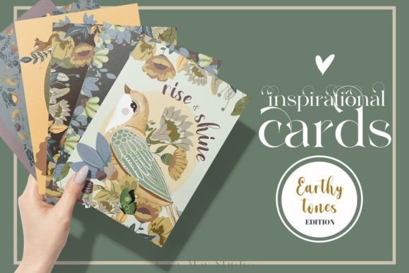 Download Folk Art Inspirational Cards Birds JPEG - Cards Collection