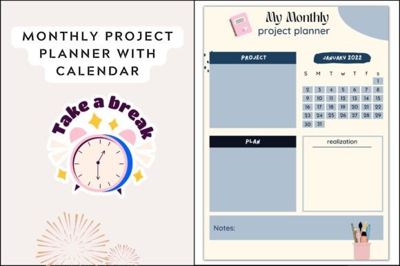 Download Printable Monthly Project Planner - Month Collection