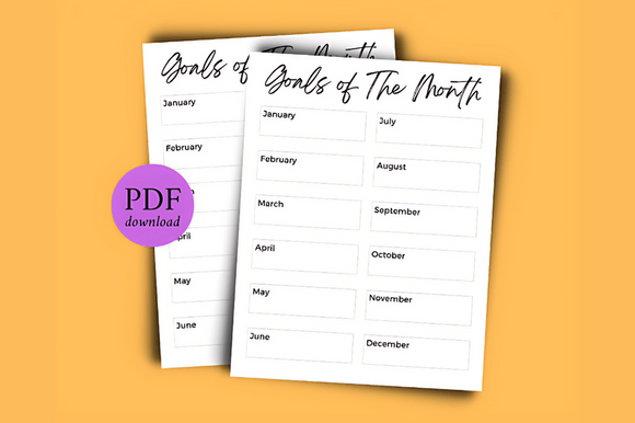 Download Monthly Goal Planner - Month Collection