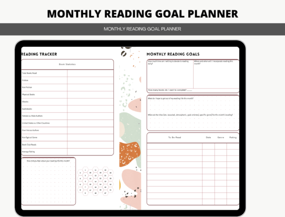 Download Monthly Reading Goal Planner - Month Collection