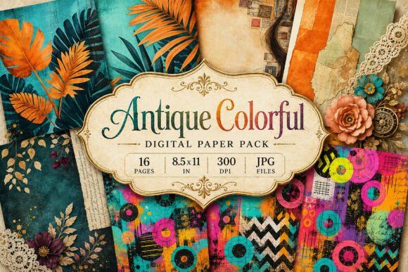 Download Mixed Media Abstract Junk Journal Paper - Abstract Collection