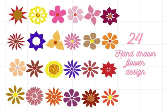 Download Hand Drawn Flower Clipart Set - Hand drawn flower clipart Collection