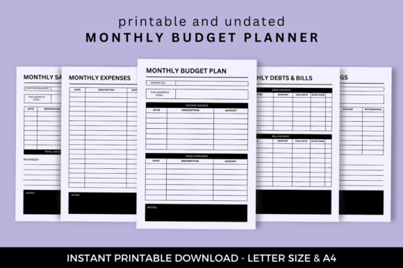 Download Monthly Budget Planner - Month Collection