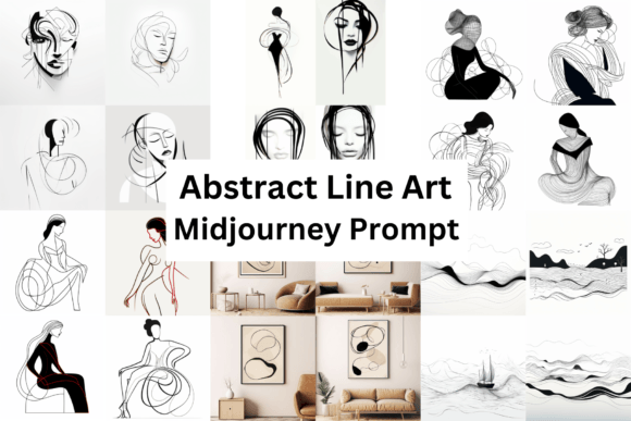 Download Midjourney Prompt for Abstract Line Art - Premium Bundle