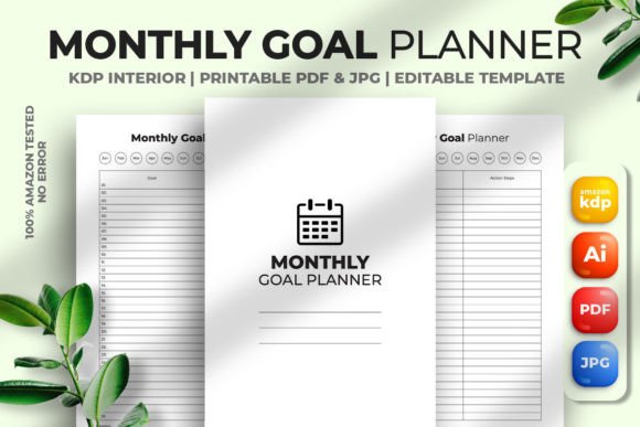 Download Monthly Goal Planner Kdp Interior - Month Collection