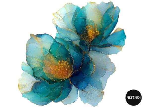 Download Abstract Turquoise Flower Clipart - Abstract Collection